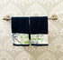 Hand Towel Set- "Sumi" Navy & Green