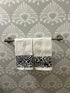 Hand Towel Set- "Pomegranate" in Navy Blue