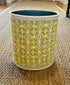 Fabric Wastebasket - "Trellis" in lemongrass by Galbraith & Paul