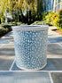 Fabric Wastebasket-Ivory Leopard