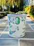 Fabric Wastebasket - "Sumi" in Blue & Green by Galbraith & Paul