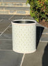 Fabric Wastebasket - "Tusks" in Pale Aqua by Galbraith & Paul