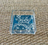 Square Acrylic Tray with Laminated Fabric - "Stacking Pots" in Blue