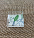 Square Acrylic Tray with Laminated Fabric - "Sumi" in Blue & Green