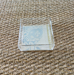 Square Acrylic Tray with Laminated Fabric - 