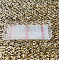 Acrylic Rectangle Tray with Laminated Insert - 