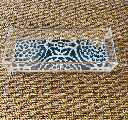 Acrylic Rectangle Tray with Laminated Insert - 