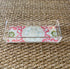 Acrylic Rectangle Tray with Laminated Insert - "Seville Medallion" in Pink