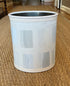 Fabric Wastebasket - "Postcards" in Gray  by Galbraith & Paul