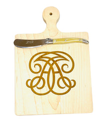 1 Letter Monogrammed Artisan Cutting Board (Lots of Letters in stock)