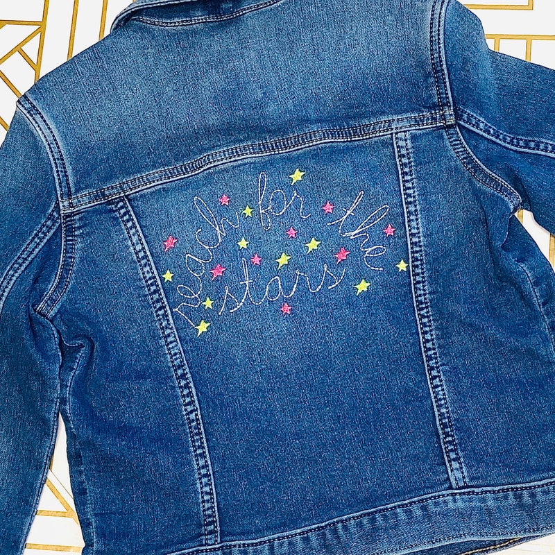 【即決済限定】rosyluce EMBROIDERY DENIM SET Embroidery Flower denim jacket - BLACK – Rosy luce