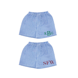 Seersucker Shorts - Blue