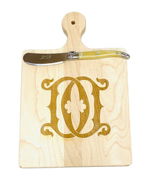 1 Letter Monogrammed Artisan Cutting Board (Lots of Letters in stock)