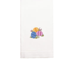Hand Embroidered Easter Egg Towel