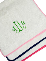 Bath Towel Set - Choose Trim Color!
