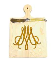 1 Letter Monogrammed Artisan Cutting Board (Lots of Letters in stock)