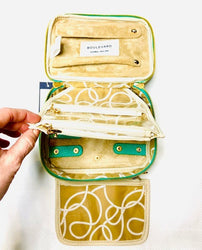 Gold Stamped Isabella Jewelry Case by Boulevard Leather