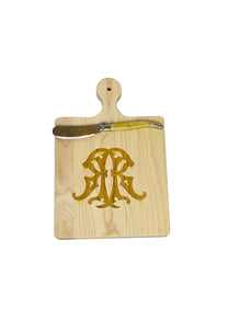 1 Letter Monogrammed Artisan Cutting Board (Lots of Letters in stock)