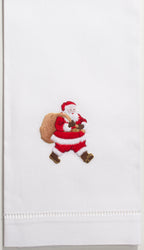 Hand Embroidered Santa Towel