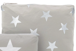 Gray Zipper Packs with Silver Stars by Hi Love