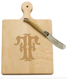 1 Letter Monogrammed Artisan Cutting Board (Lots of Letters in stock)