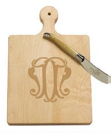 1 Letter Monogrammed Artisan Cutting Board (Lots of Letters in stock)