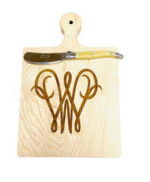 1 Letter Monogrammed Artisan Cutting Board (Lots of Letters in stock)