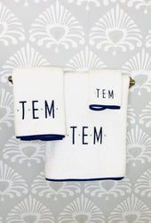 Bath Towel Set - Choose Trim Color!