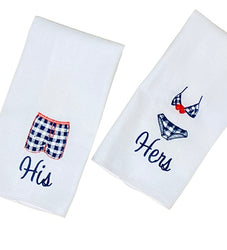 His & Hers Hostess Towel Gift Set