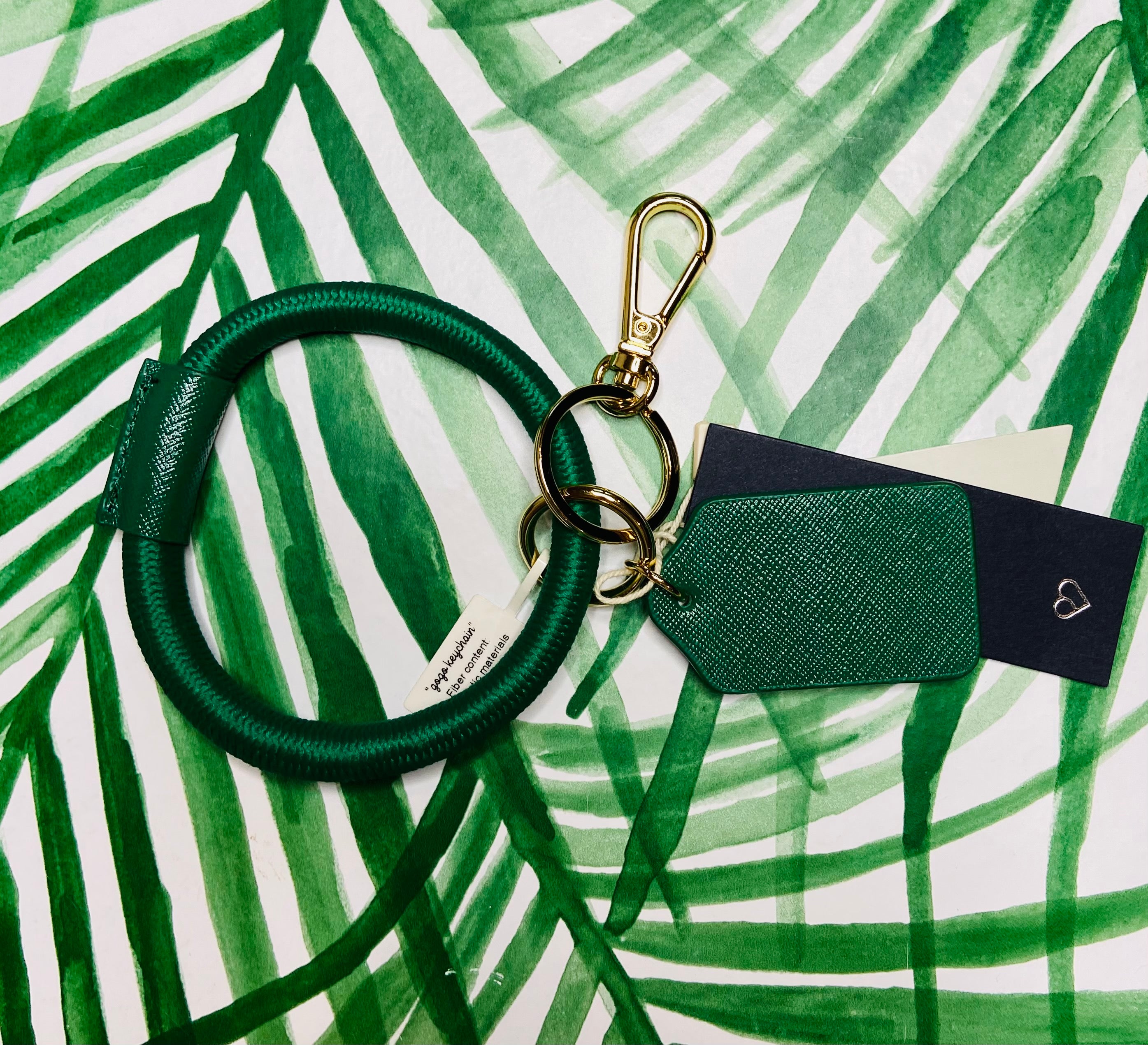 Gogo Keychain by Boulevard Emerald Green