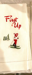 Hand Embroidered Ski Towel